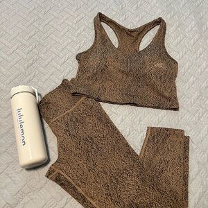 lululemon athletica Textured Brown Sports Bra